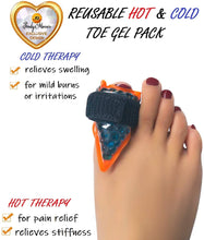 Load image into Gallery viewer, BodyMoves Toe Gel Pack -Reusable hot & Cold Therapy Trigger Mallet Broken Finger Arthritis tendonitis Injuries Pain Knuckle Joint Fracture Relief cryotherapy Strain Sprain Fasciitis (4) - BodyMovesPro