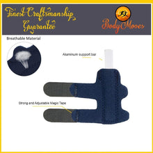 Load image into Gallery viewer, BodyMoves Finger Splint Plus Sleeve (Midnight Black(2pc Set) - BodyMovesPro