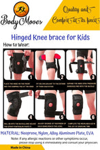Load image into Gallery viewer, BodyMoves Kid's Hinged Knee Brace Support Plus Hot and Cold Ice Pack (Sporty Black) - BodyMovesPro