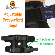 Load image into Gallery viewer, BodyMoves Kid's Hinged Knee Brace Support Plus Hot and Cold Ice Pack (Sporty Black) - BodyMovesPro