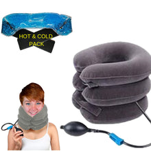 Load image into Gallery viewer, Cervical Neck Traction Device with hot and Cold Gel Pack
