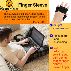2 Finger splints plus 2 finger sleeves