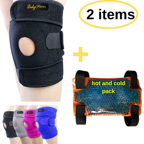 BodyMoves Kid's Knee Brace Support Plus Hot and Cold Ice Gel Pack - BodyMovesPro