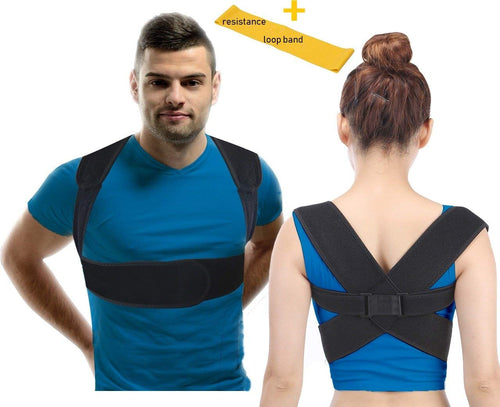 BodyMoves Back Posture Corrector for women & men- figure 8 back brace support for better back and lower back pain relief- premium upper back corrective therapy keep back straight under shirt (REG) - BodyMovesPro