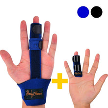 Load image into Gallery viewer, BodyMoves Finger Splint and Finger Extension Splint Trigger Finger Mallet Finger Broken Finger Rheumatoid Arthritis Post Operative Care Finger Knuckle immobilization Injury (Aqua Blue) - BodyMovesPro
