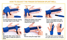 Load image into Gallery viewer, BodyMoves Finger Splint and Finger Extension Splint Trigger Finger Mallet Finger Broken Finger Rheumatoid Arthritis Post Operative Care Finger Knuckle immobilization Injury (Aqua Blue) - BodyMovesPro
