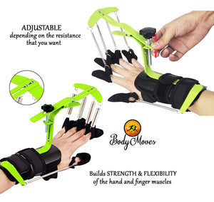 BodyMoves Finger Hand Training Device Recovery Equipment for Stroke Hemiplegia with Grip Power Strengthener Exerciser for Workout Guitar Fingers orthosis Correction and Prevention Activities - BodyMovesPro