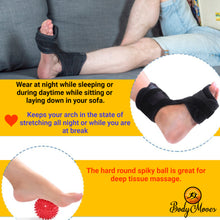 Load image into Gallery viewer, Plantar Fasciitis night Splint plus Spiky Ball plus Hot and Cold Pack
